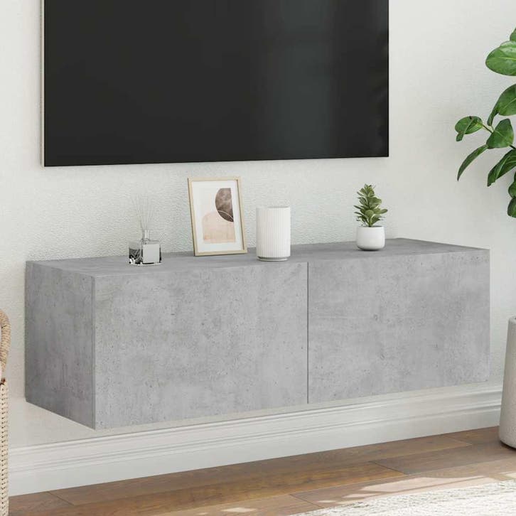 vidaXL Tv-wandmeubel met LED-verlichting 100x35x31 cm, Maison & Meubles, Armoires | Mobilier de télévision, Envoi