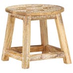 vidaXL Kruk handgeschilderd 38x38x35 cm massief mangohout, Verzenden, Nieuw