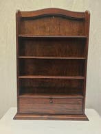 Kast - Antieke English Boekekast met lade - Hout