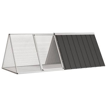 vidaXL Konijnenhok 201,5x80,5x71 cm gegalvaniseerd staal, Dieren en Toebehoren, Verzenden, Nieuw