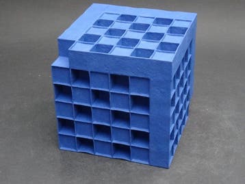 Hans Meeuwsen - sculptuur, 2025 - 81 Indisch blauwe kubus -