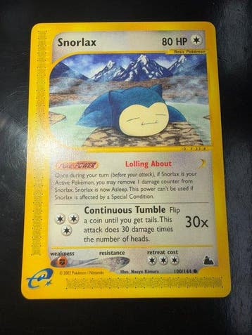 Pokémon - 1 Card - Snorlax - WOTC - Skyridge, Nieuw