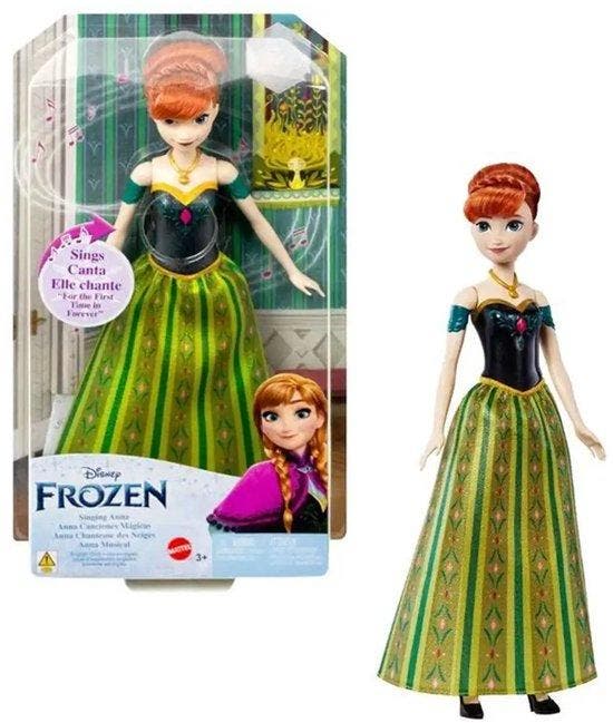 Disney Frozen Singing Anna 28 cm (Poppen & Knuffels), Kinderen en Baby's, Speelgoed | Knuffels en Pluche, Nieuw, Verzenden
