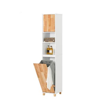 2dekans | SoBuy - badkamerkast met uitklapbare waszak - wit, Huis en Inrichting, Kasten | Kleerkasten, Ophalen of Verzenden, Nieuw