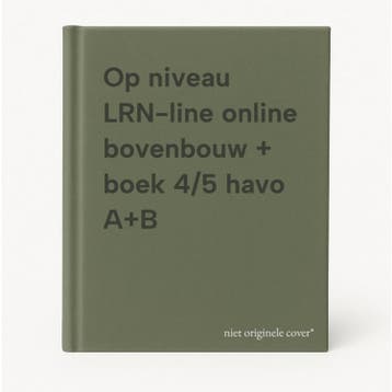 Op niveau LRN-line online bovenbouw + boek 4/5 havo A+B, Boeken, Verzenden, Zo goed als nieuw