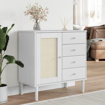 vidaXL Dressoir SENJA 80x40x80 cm rattan look massief, Verzenden, Nieuw