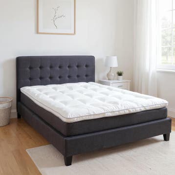 Surmatelas premium en percale de coton - blanc - 140 x 200, Verzenden