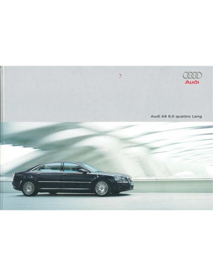 2004 AUDI A8 W12 LANG QUATTRO HARDCOVER BROCHURE NEDERLANDS, Livres, Autos | Brochures & Magazines