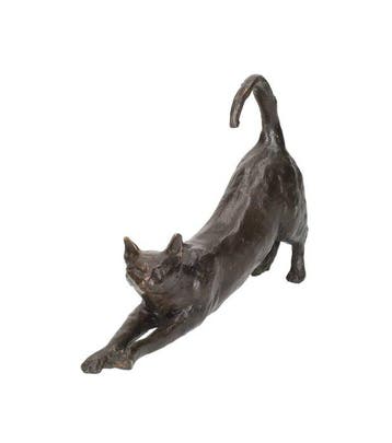 Beeldje - Charming cat family (3) - Brons