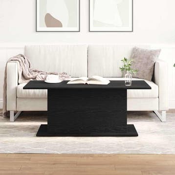 vidaXL Salontafel Zwart Eiken 102 x 55,5 x 40 cm Bewerkt, Verzenden