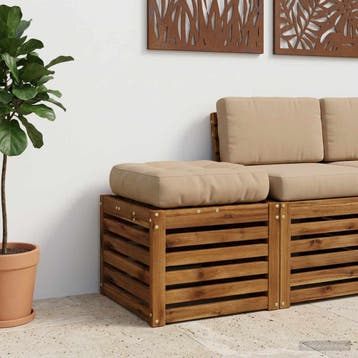 vidaXL 1-Piece Zitkussen VIANEN 100% Polyester Zand 50 x 50, Verzenden, Nieuw
