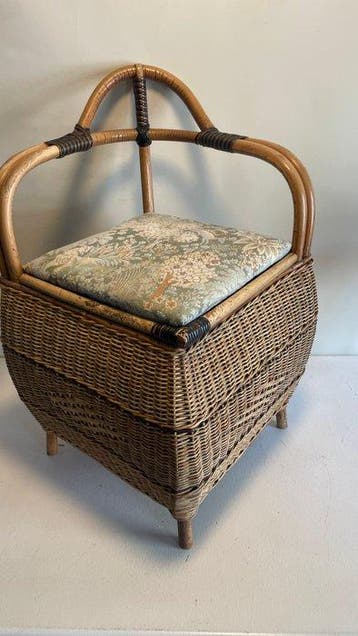 Settle (zitbank met hoge leuning) - vimini hout - Rieten