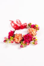 Grote Bloemenkrans Haar Roze Oranje Bloemen Haarband Diadeem, Kleding | Dames, Ophalen of Verzenden, Nieuw