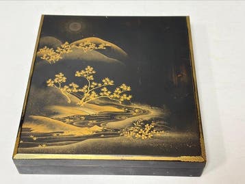 Antique Suzuribako  (writing box) - Doos - Antieke Japanse