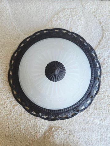 Plafondlamp (2) - Metaal, Glas