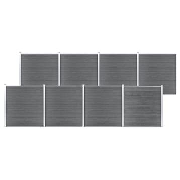 vidaXL Schutting 1391x186 cm HKC grijs, Verzenden, Nieuw