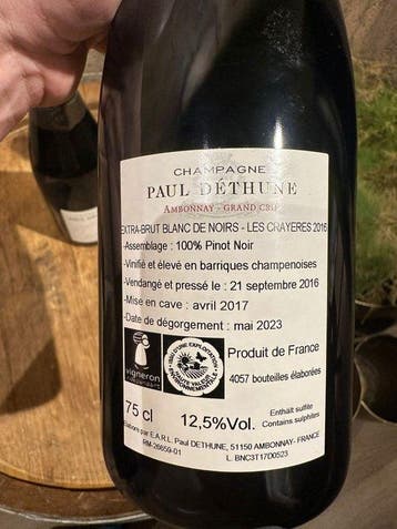 2016 Paul Dethune, Les Crayeres - Champagne Blanc de Noirs,, Verzamelen, Nieuw