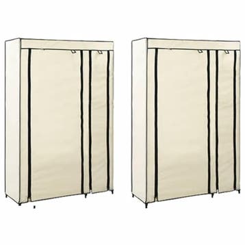 vidaXL Kledingkasten opvouwbaar 2 st 110x45x175 cm stof, Verzenden, Nieuw
