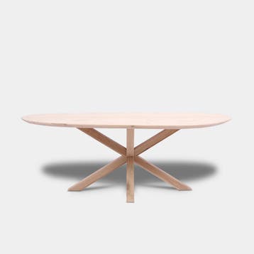 Tafel organisch eikenhout  Matrix Hout  250x110, Huis en Inrichting, Nieuw