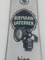 Fiets carbid lamp. Deurplaatje - Enseigne en émail - Émail