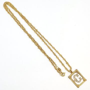 Ketting met hanger - 18 karaat Geel goud - 0.04ct. tw.