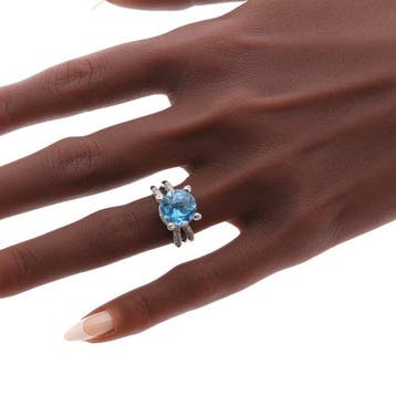 Bague - 18 carats Or blanc - 0.60ct. tw. Diamant (Naturelle), Nieuw