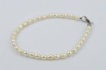 Perle - Perles deau douce cultivées blanches, fines 5,36 g