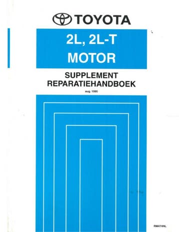 1995 TOYOTA HIACE 2L | 2L-T MOTOR WERKPLAATSHANDBOEK