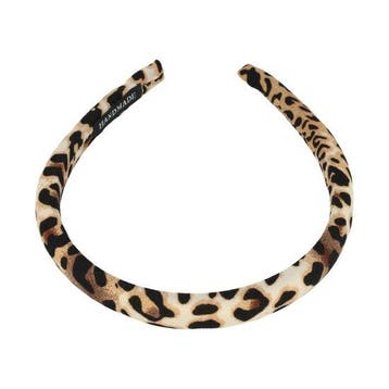 Haarband Diadeem 1,5cm – Dik Gevuld – Panterprint – Zwart, Nieuw