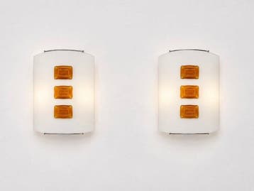 Seylumiere - Wandlamp (2) - Glas, Metaal - Vintage Space Age, Antiek en Kunst