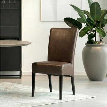 Set van 8 Leren eetkamerstoelen Just - Toledo Moss, Ophalen of Verzenden