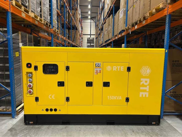 Veiling: Generator RTE 7748 Diesel 150kvA 2026 Nieuw, Articles professionnels, Machines & Construction | Générateurs, Enlèvement