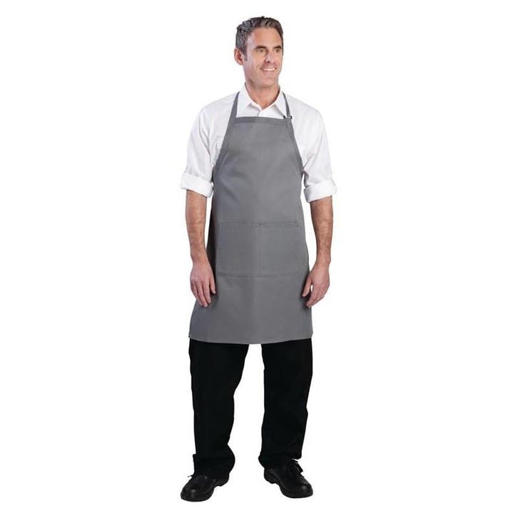 Chef Works halterschort grijs | Polyester/Katoen |, Zakelijke goederen, Horeca | Keukenapparatuur, Nieuw in verpakking, Verzenden