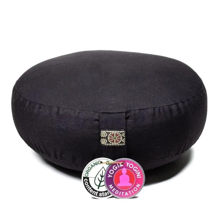 Meditatiekussen Bio-Katoen Laag Model - Zwart, Sport en Fitness, Gezondheidsproducten en Wellness, Ophalen of Verzenden