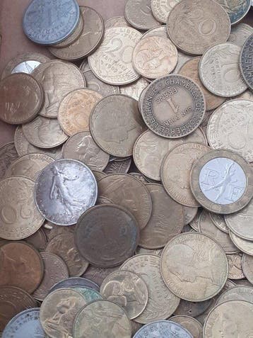 Frankrijk. Lot de 4,2Kg de monnaies françaises (Zonder, Postzegels en Munten