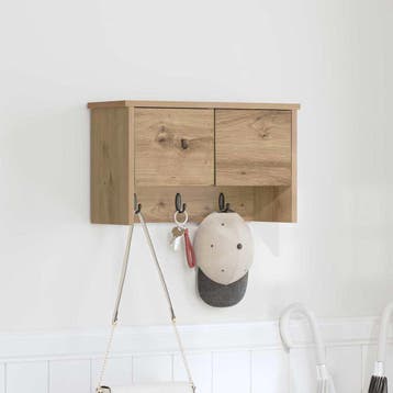 vidaXL Wandgemonteerde kapstok Muurmontage Artisan Eiken, Verzenden, Nieuw