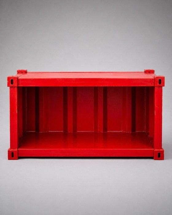 Dressoir - Industriële Container Kast / Salontafel - Staal -, Antiquités & Art, Art | Objets design