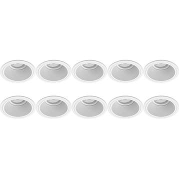 Spot Armatuur 10 Pack - GU10 Fitting & LED Toebehoren - Wit, Verzenden, Nieuw