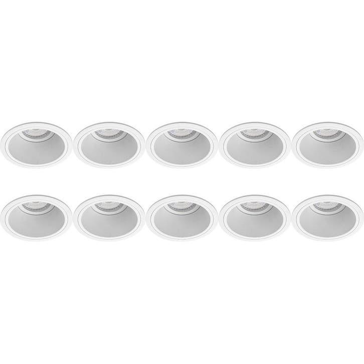 Spot Armatuur 10 Pack - GU10 Fitting & LED Toebehoren - Wit, Huis en Inrichting, Lampen | Overige, Nieuw, Verzenden