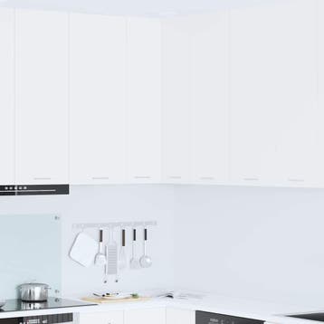 vidaXL Hangkast met opslag Wit 57 x 57 x 100 cm Bewerkt hout, Verzenden, Nieuw