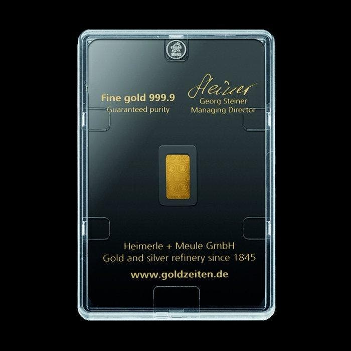 2,5 gram - Goud - Heimerle + Meule, Postzegels en Munten, Edelmetalen en Baren