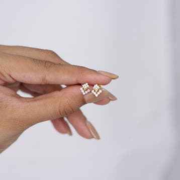 Oorbellen - 18 karaat Geel goud - 0.29ct. tw. Diamant