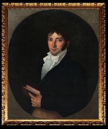 French Romantic School (c. 1830) - Portrait of a Poet with