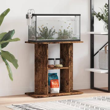 vidaXL Aquariumstandaard Gerookt Eikenhout 60x30x60 cm, Dieren en Toebehoren, Verzenden, Nieuw