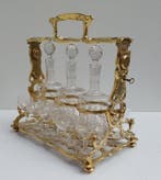 Tantalus - Drankkast - Brons, Kristal - ArtNouveau brons