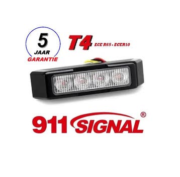 911 Signal Top Kwaliteit T4 LED Flitser 4 x 3 watt ECER65 IP, Ophalen of Verzenden