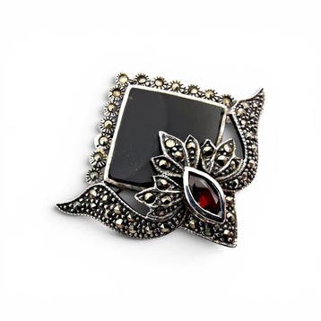 Zilver - Broche - Art Deco-herleving