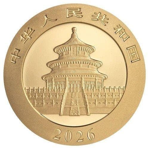 8 gram - Goud .999 - 2026 China Panda Goldmünze - Zonder, Postzegels en Munten, Edelmetalen en Baren