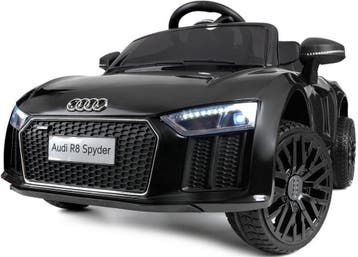 Audi R8 Kinderauto | Zwart rubberen wielen | Laatste Stuks!, Ophalen of Verzenden