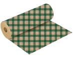 Bloemenpapier cadeaupapierkraftpapier gingham rood natural, Nieuw